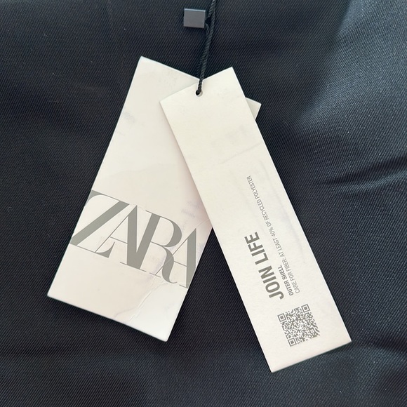 Zara Wide Leg Black Pant 8372/424/800 - Picture 2 of 4